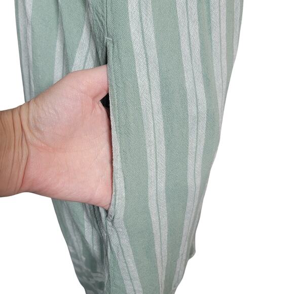 Universal Thread Womens Tank Midi Dress Sz S Green Stripe Button Front Boho - Picture 6 of 8